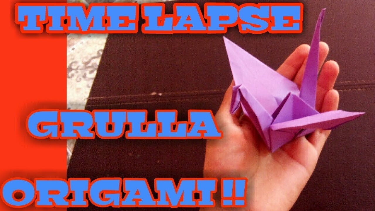 Grulla de Origami Time lapse