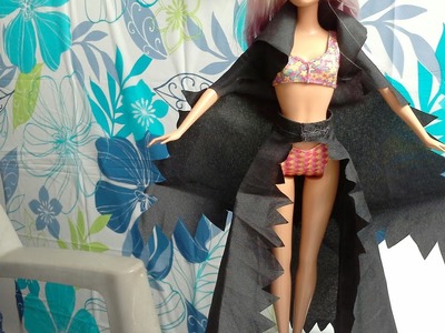HALLOWEEN: capa y revuelo de bruja para muñecas barbie ???? DIY witch skirt and Cape for barbie dolls
