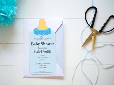 ????Invitación Baby Shower DIY ???? -  Invitación Biberón