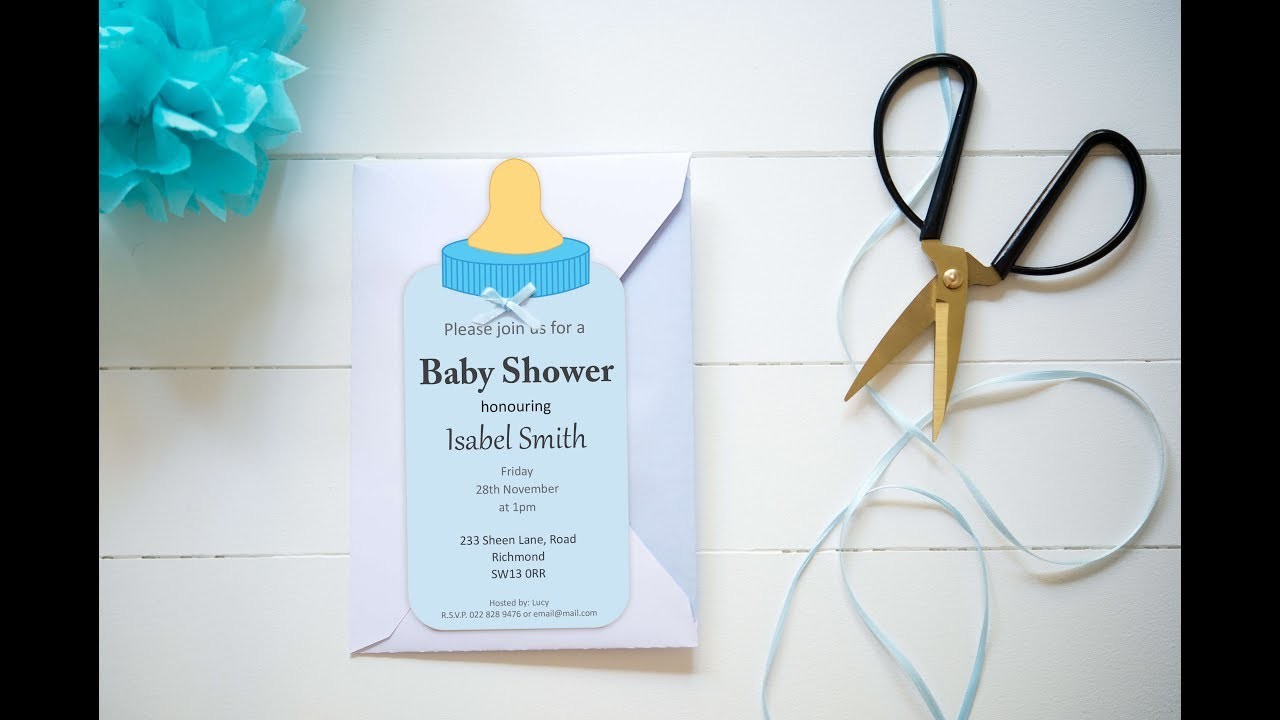 ????Invitación Baby Shower DIY ???? -  Invitación Biberón