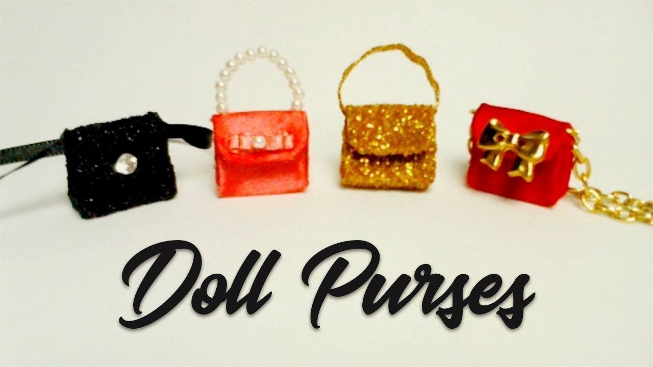 Miniature Purses. Bags. Bolsinhas p. Barbie. Doll Tutorial
