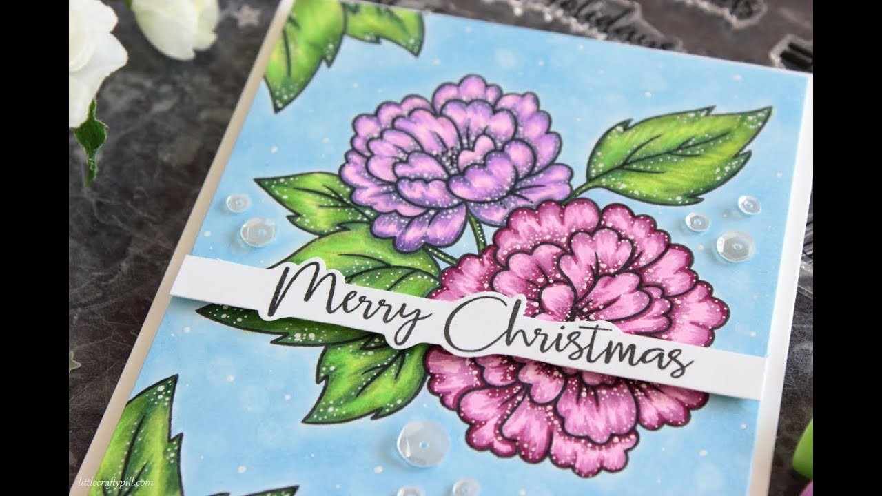 Non-traditional Christmas Card + Copic Coloring
