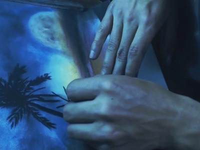 Paisaje con  carboncillo pastel