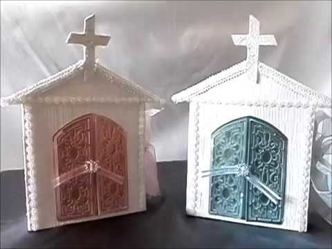 Scrapbook mimi album de bautizo para niño y niña. Baptism mini album