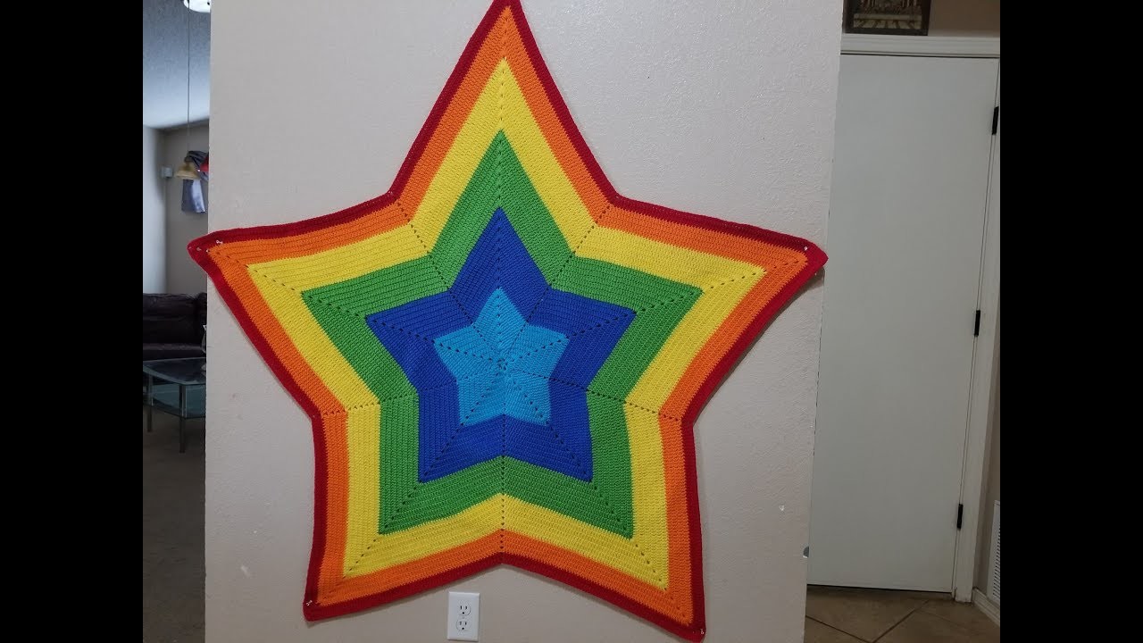 Star blanket crochet (Sabanita en forma de Estrella tejida)