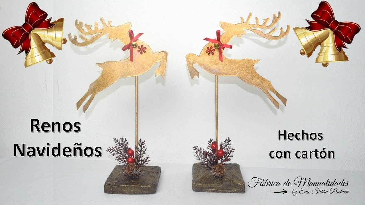 Adornos navideños. Renos de cartón. Christmas decorations. Reindeer cardboard.