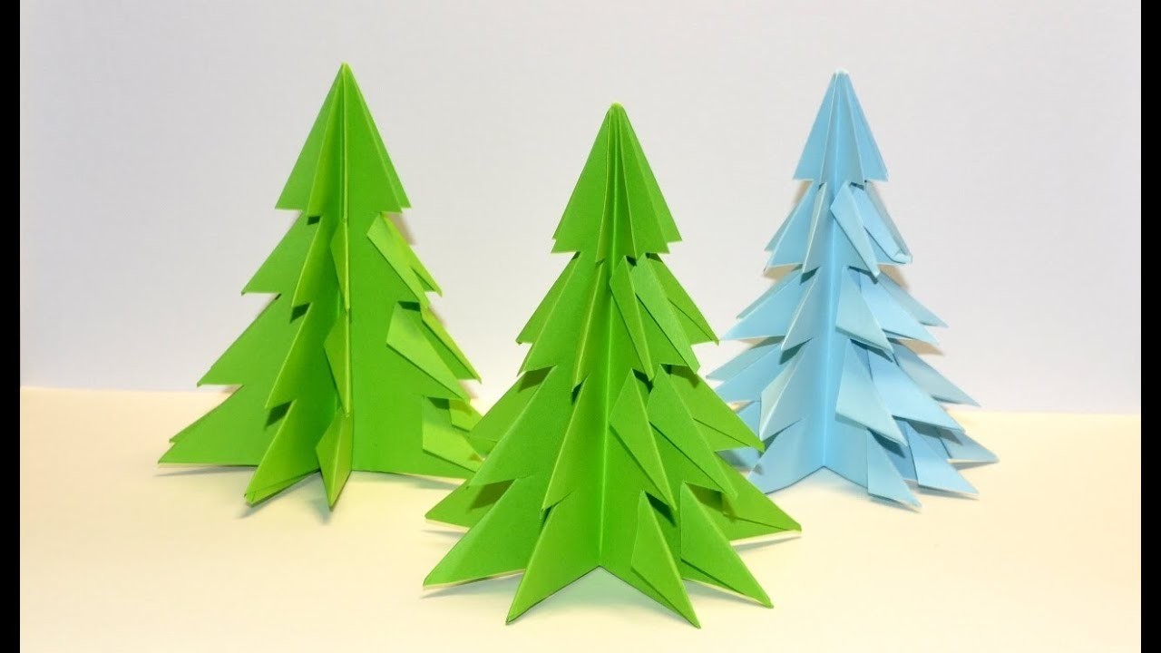 Árbol de navidad de papel. Paper Christmas tree. Christmas decorations