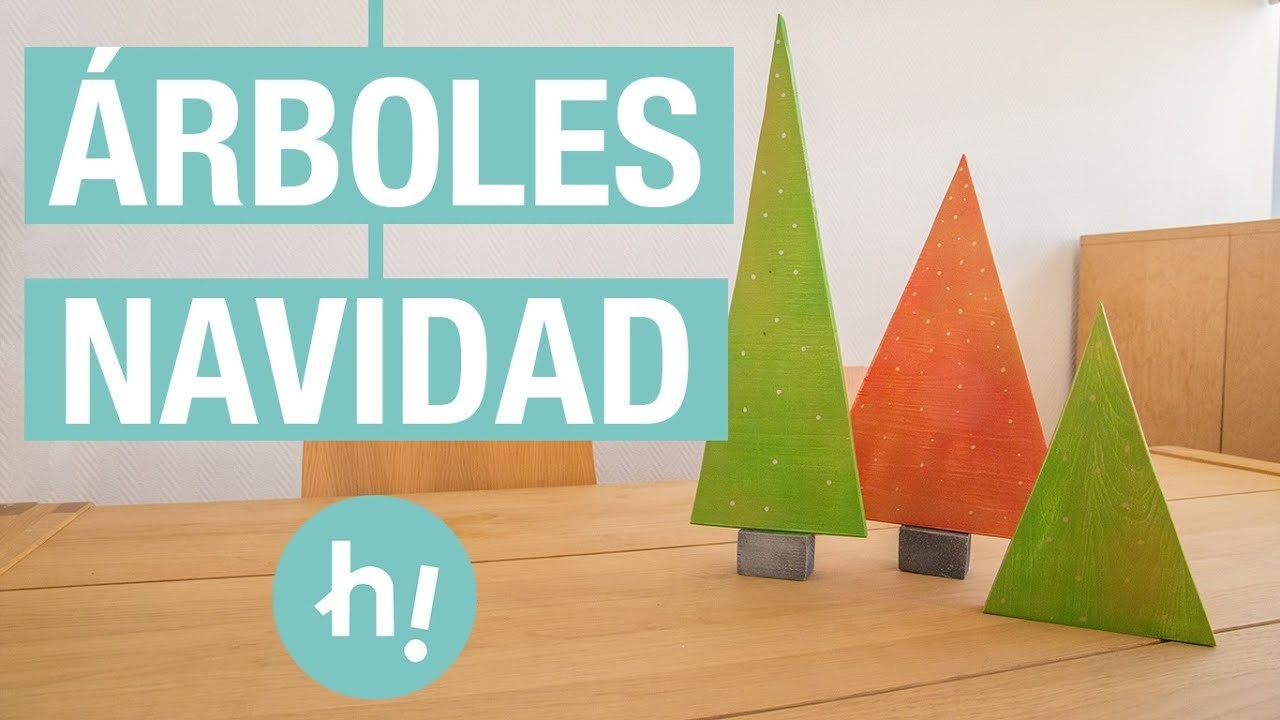 Árboles de Navidad caseros de madera · Handfie DIY