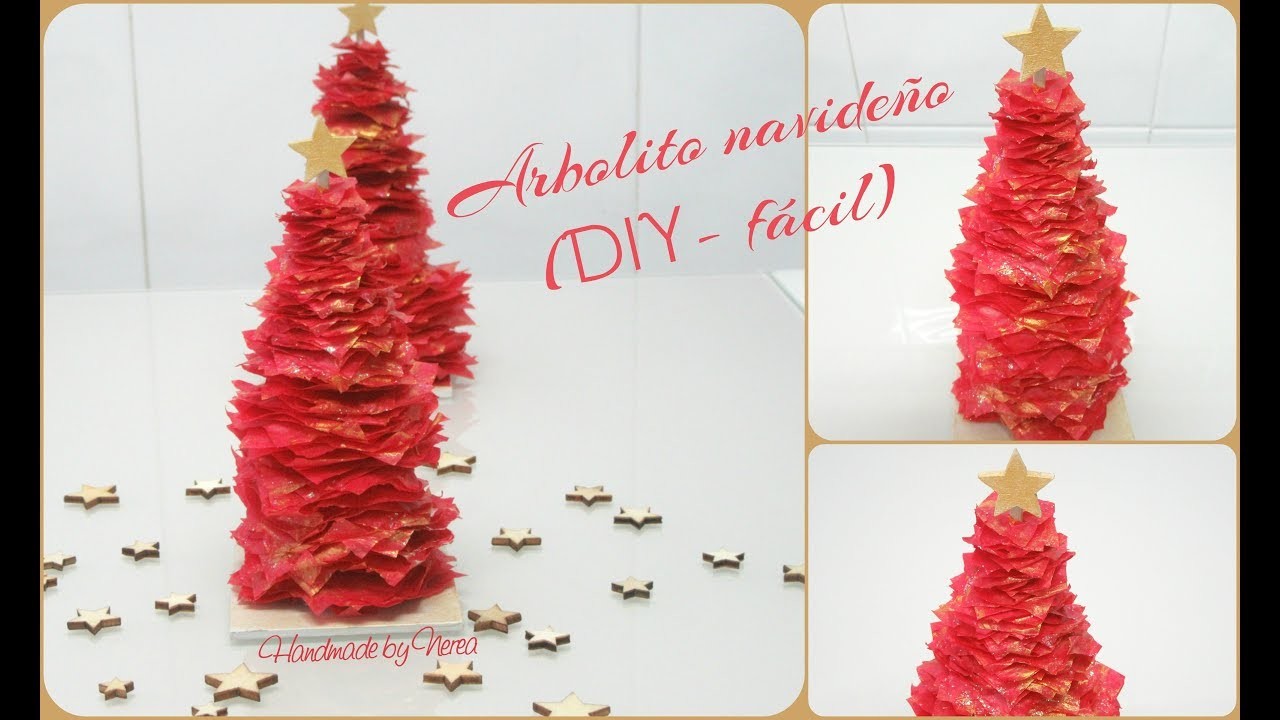 Arbolito navideño - Papel de seda (DIY fácil)