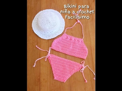 Bikini para Niña a Crochet Fácil.DIY Easy Crochet Bikini Top Tutorial