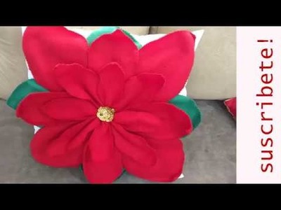 Cojín navideño Flor de pascua