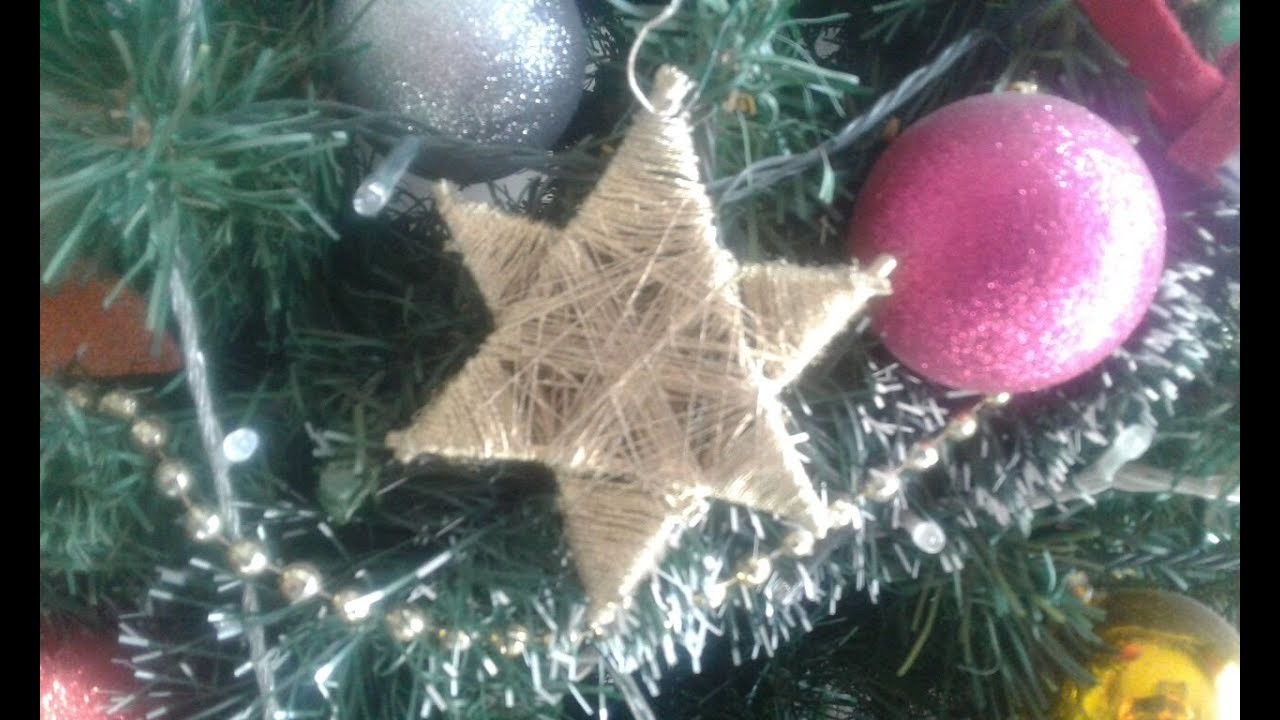 Cómo hacer estrella para árbol de navidad manualidades  de navidad