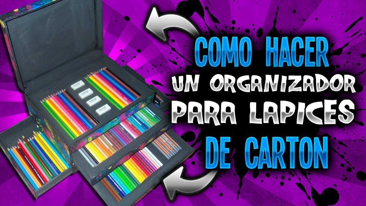 Como Hacer Organizador Para Lápices de Colores || DIY || Una Idea Más