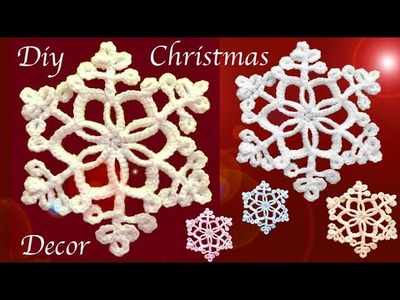 Como  tejer a Crochet copos de nieve  para Navidad. Diy snowflakes