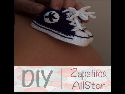 Cómo tejer Converse de bebé a crochet ♥  Laura DIY