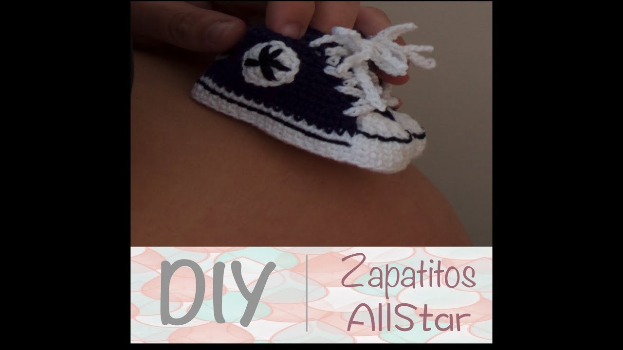 Cómo tejer Converse de bebé a crochet ♥  Laura DIY