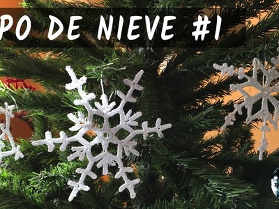 Copo de nieve #1 - Adorno de Navidad - Crochet