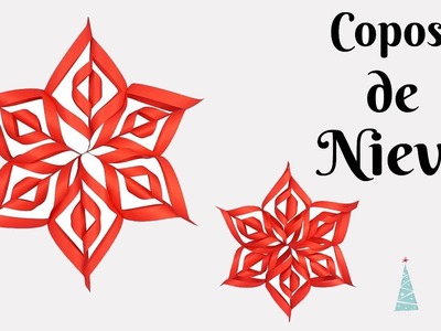 COPOS de NIEVE de PAPEL | 3D paper snowflake tutorial | DIY