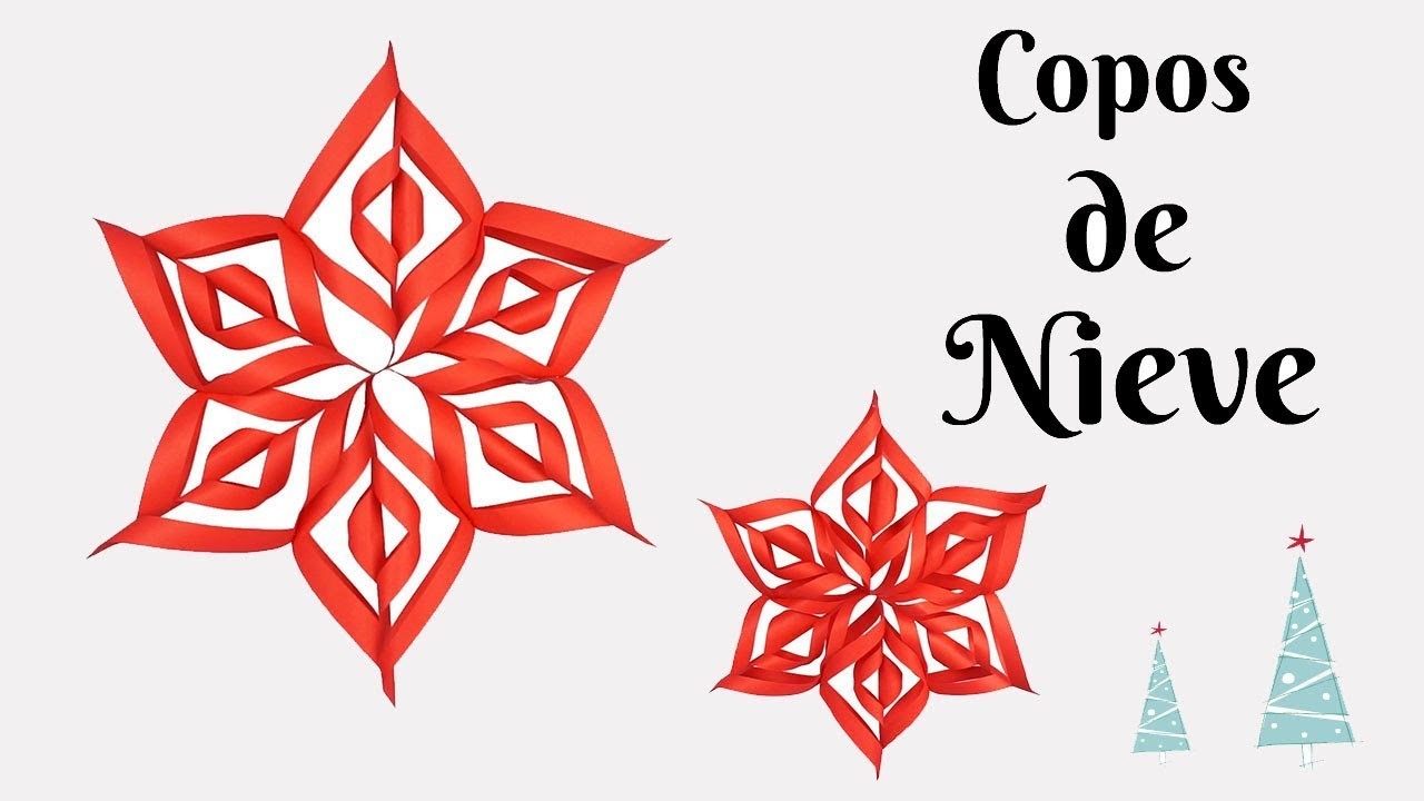 COPOS de NIEVE de PAPEL | 3D paper snowflake tutorial | DIY