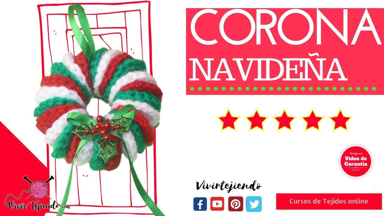 Corona Navideña a Crochet | Adornos y Manuales de Navidad