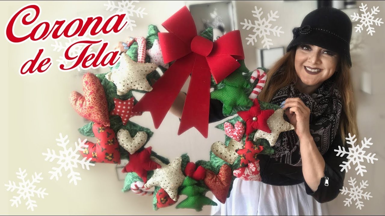 Corona Navideña de Tela :: Christmas DIY Chuladas Creativas