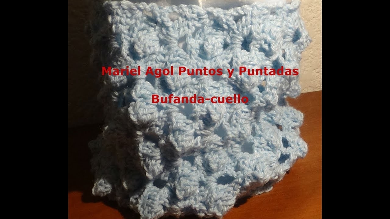 Cuello-bufanda a crochet, sencillo y rápido de hacer