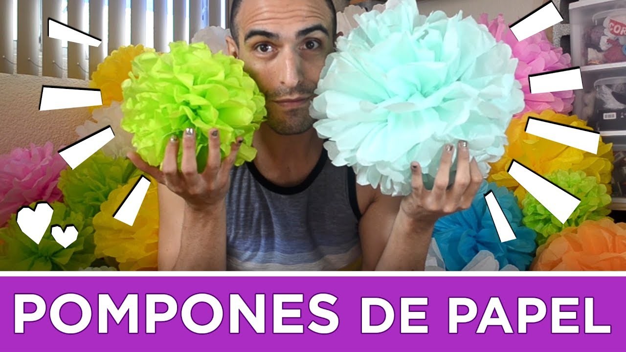 DIY Pom Poms - Pompones de papel de china