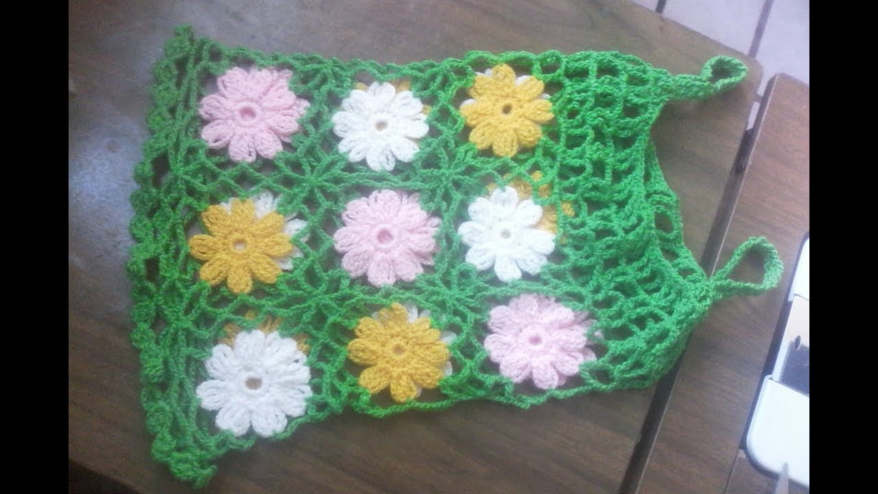 Ganchillo - Blusa tejida con flores