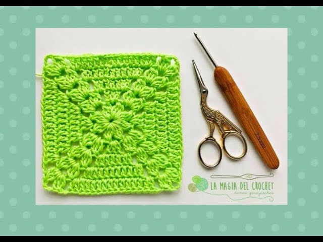 GRANNY SQUARE o cuadrado de la  abuelita a crochet - La Magia del Crochet-
