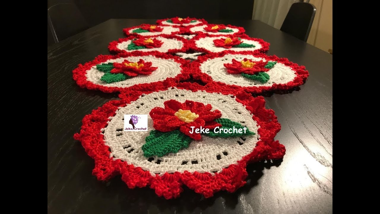 II Parte. Camino de mesa navideño a crochet - Runner per tavolo all'uncinetto ????????. JEKE CROCHET