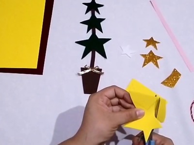 Manualidades Navideñas para Niños- Árbol de Navidad con Estrellas