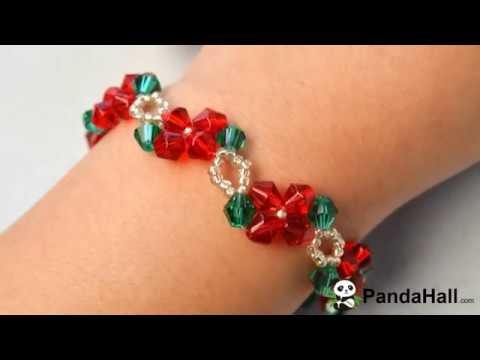 PandaHall original proyecto - DIY abalorios pulseras para Navidad