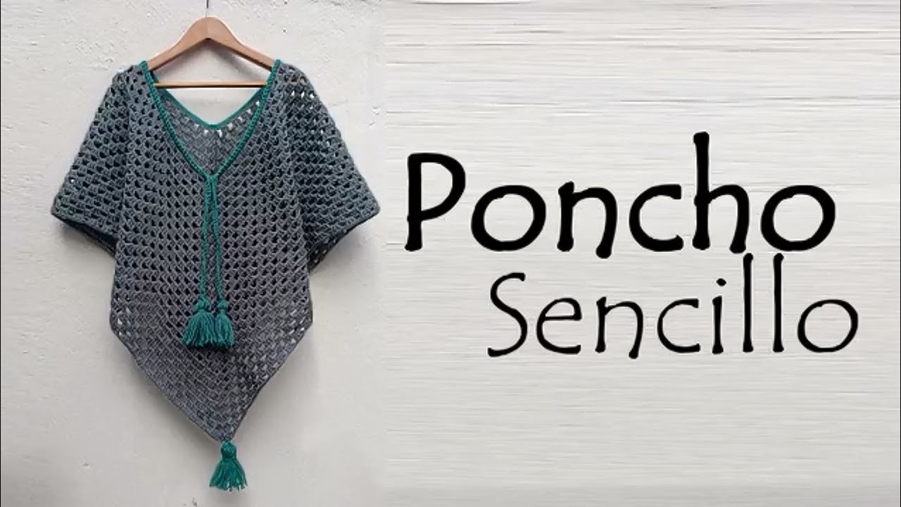 Poncho sencillo a crochet