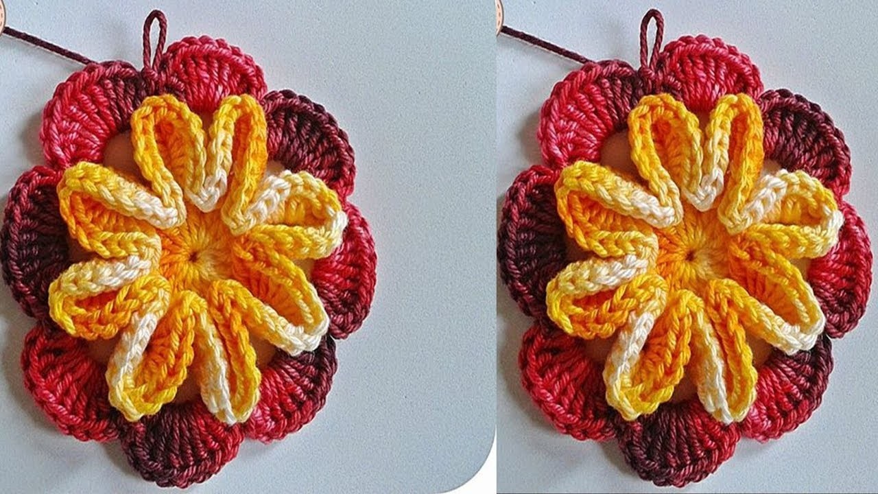 TEJE FLOR  - TEJIDO FÁCIL A CROCHET