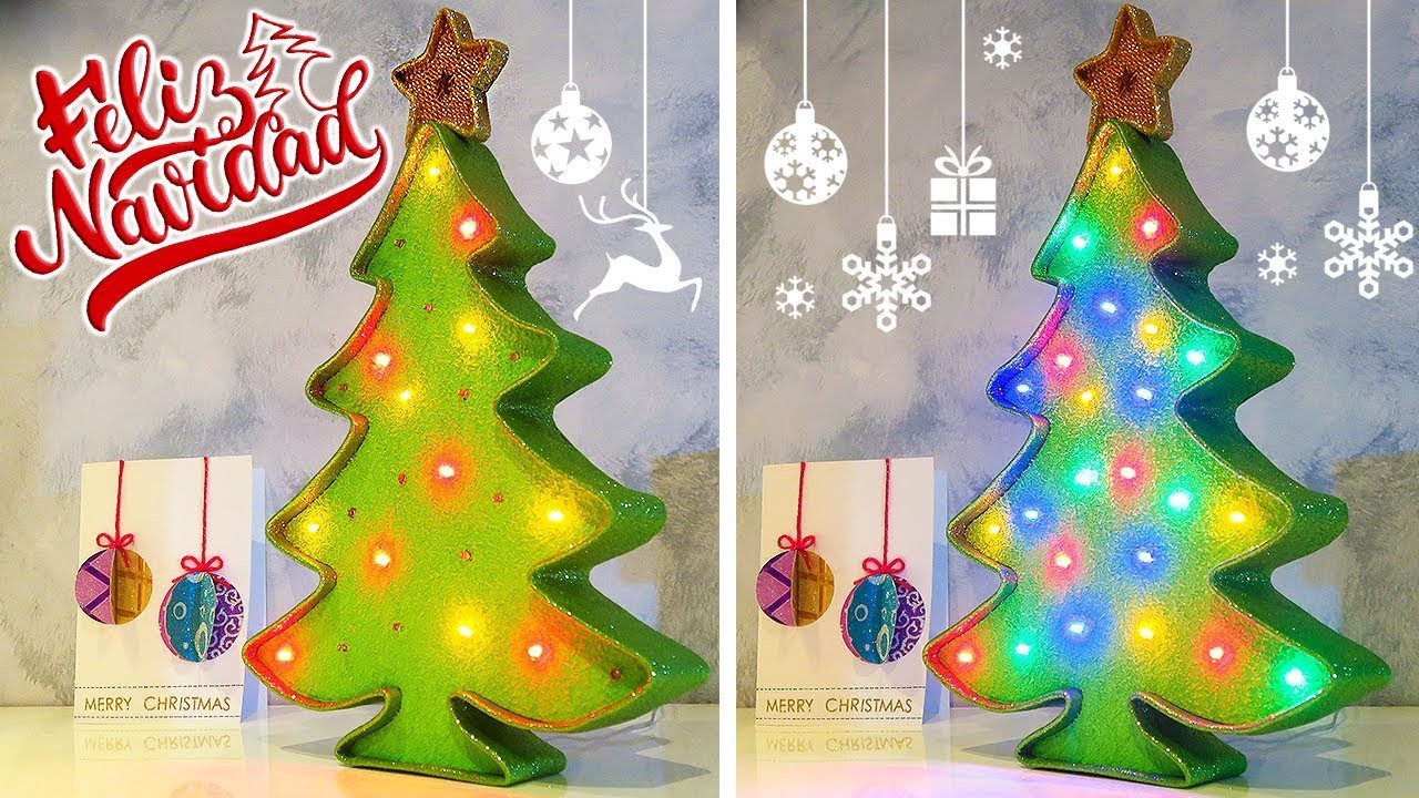 ✨????Tutorial: Árbol de Navidad con Luces DIY Decoración Navideña ????✨