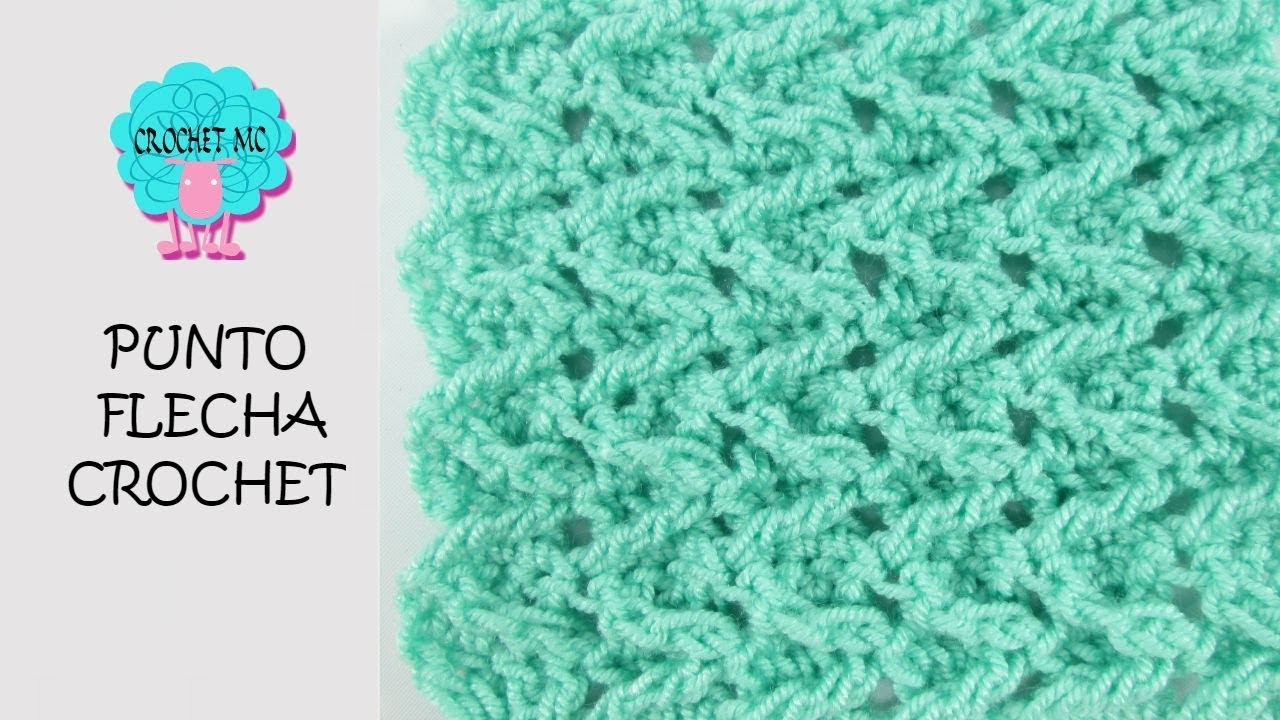 Tutorial punto flecha a crochet en plano y circular