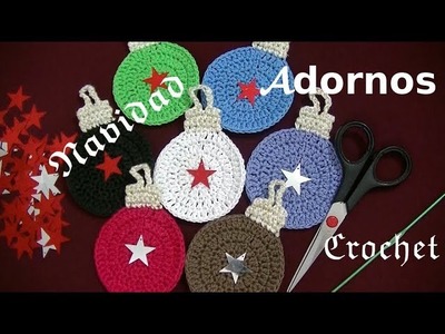 ADORNOS a #crochet o ganchillo para el árbol de Navidad tutorial paso a paso. Moda a Crochet