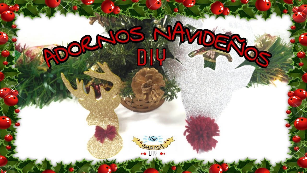 ADORNOS NAVIDEÑOS EN FORMA DE RENO | TUS MANUALIDADES DIY
