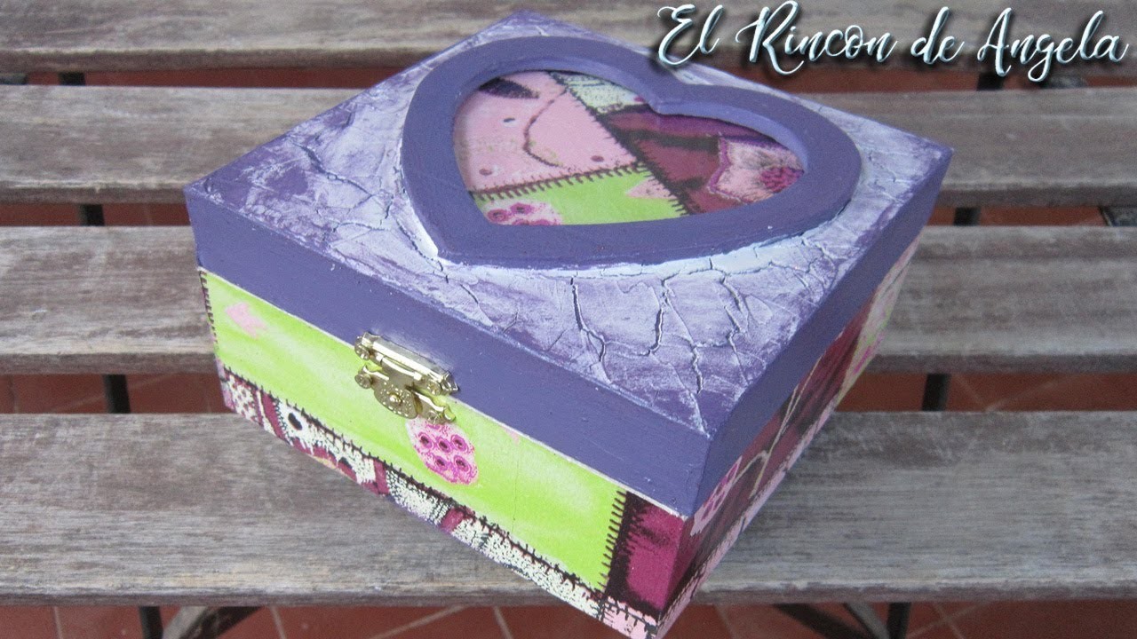 Caja joyero decorada con pasta de craquelado y decoupage-Manualidades Diy-Creavea