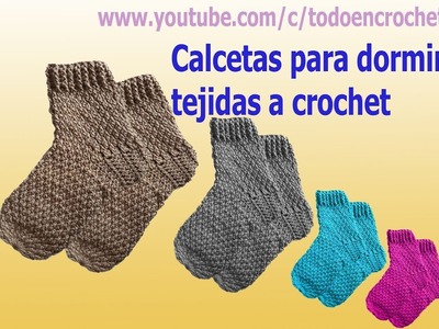 Calcetines o medias termicas tejidas  a crochet para hombres, damas y niños