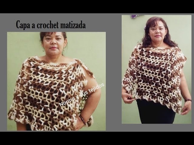 Capa a crochet matizada