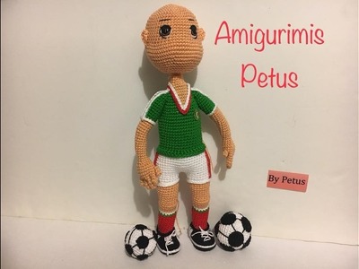 Como bordar ojos muñeco futbolista amigurumis Petus OCTAVA PARTE