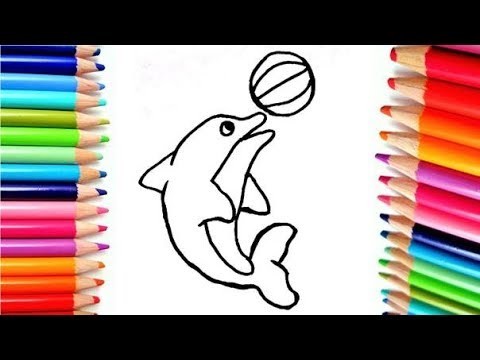 Como Dibujar un Delfin - How to draw a dolphin - Dibujos Para Niños