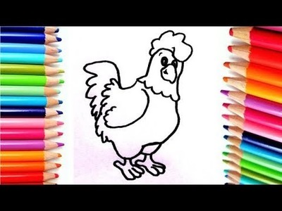 Como Dibujar un Gallo - Dibujos Para Niños