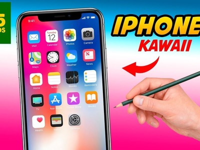 COMO DIBUJAR UN IPHONE X AL ESTILO KAWAII - Dibujos Kawaii faciles