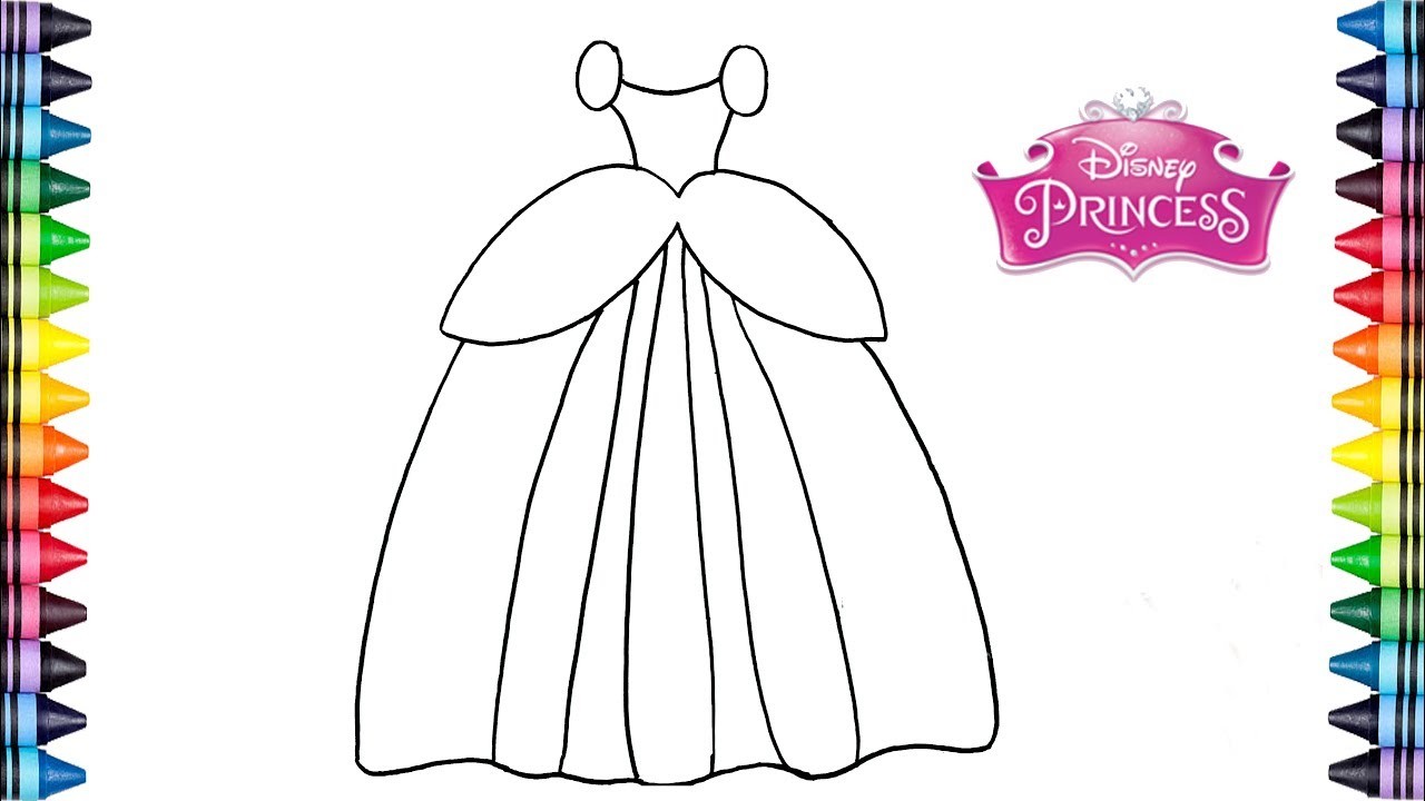 Como Dibujar un vestido de PRINCESAS? - Dibujos para niños