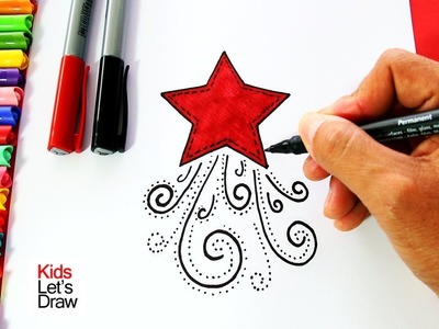 Cómo dibujar una Estrella de Navidad (Decorar Tarjetas Navideñas) | How to draw a Christmas Star