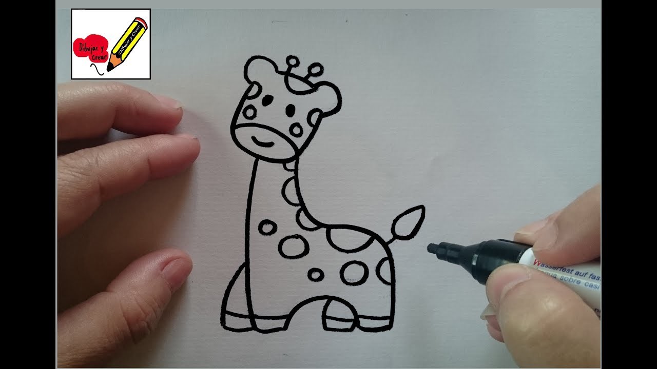 Como Dibujar Una Jirafa Dibujos Para Niños Draw A Child Giraffe