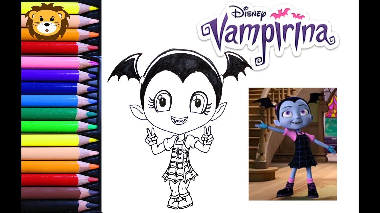 Como Dibujar - Vampirina - Kawaii - Disney - Dibujos para niños - Draw and Coloring Book for Kids