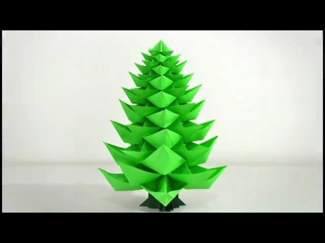 Cómo hacer un Árbol de Navidad de papel: Origami